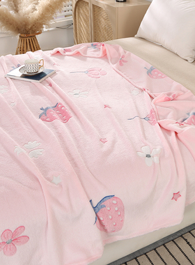 新款加绒加厚冬季雪花绒床单绒毯单人学生宿舍法兰绒被子午睡毯子