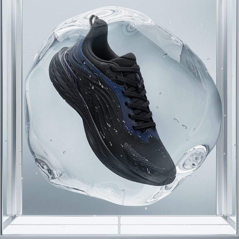 361飞鱼雨屏男鞋运动鞋2025冬季新款防泼水跑步鞋轻质减震跑鞋男