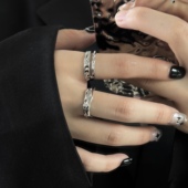 MINBIN不规则戒指女ins冷淡风小众设计简约个性 食指戒可调节情侣