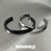 莫比乌斯环手镯男女钛钢不掉色高级感光面小众手环男士 送男生礼物