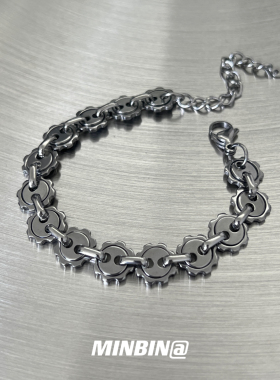 欧美太阳花钛钢手链潮牌