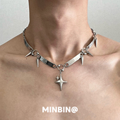 铆钉项链金属朋克风欧美亚文化辣妹choker颈链小众冷淡风锁骨链潮