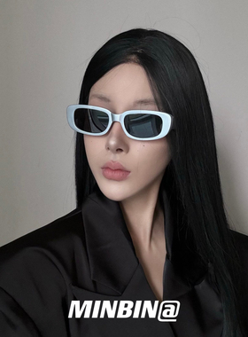 银色方框墨镜高级感潮