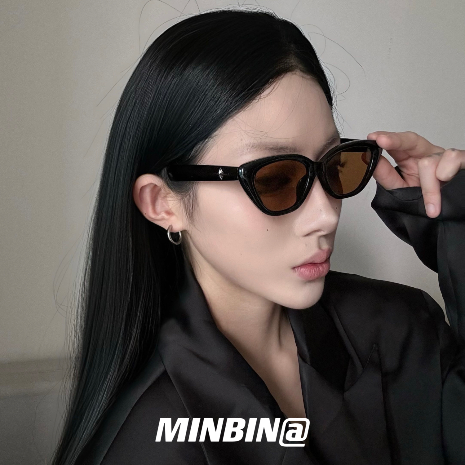 复古猫眼墨镜小众高级