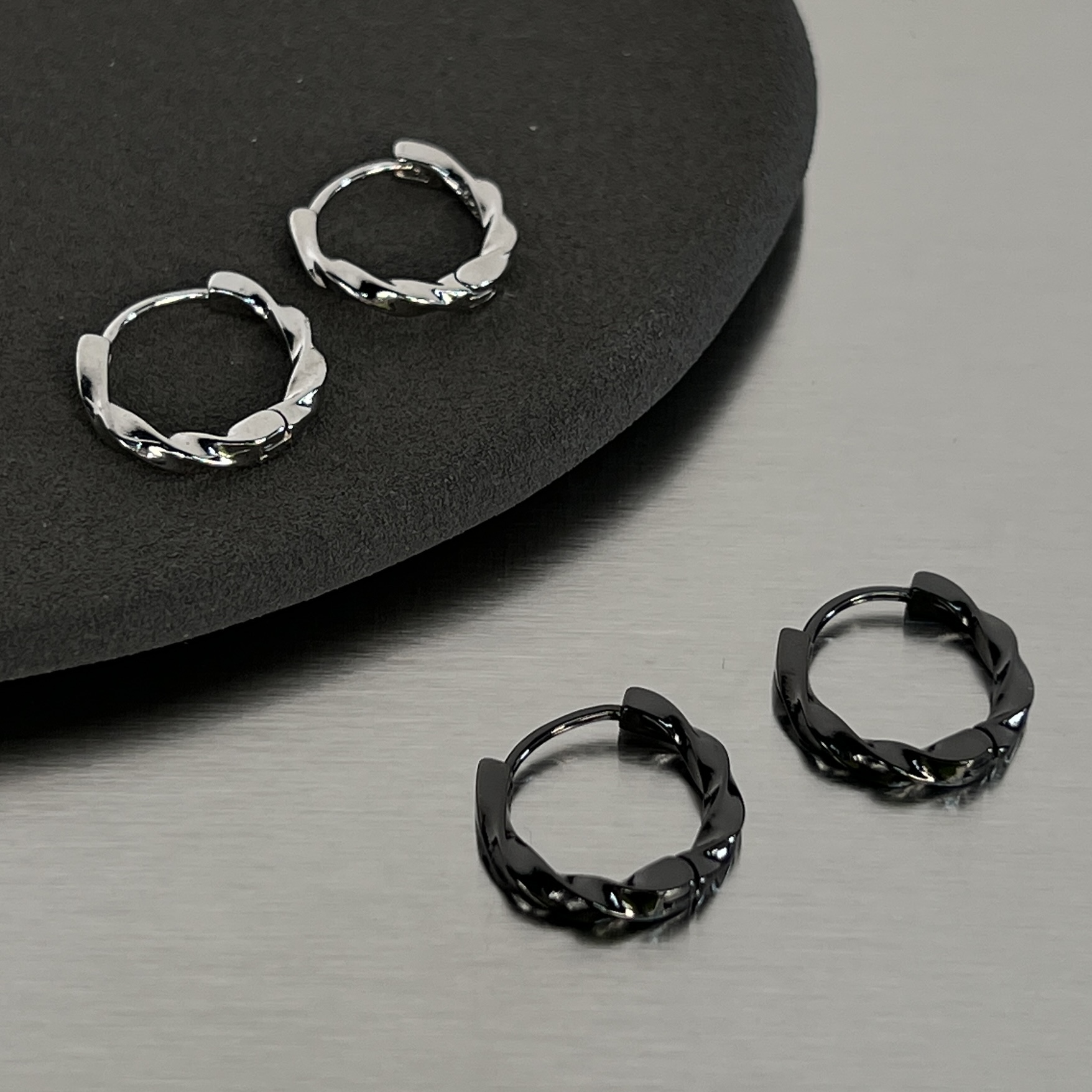 莫比乌斯男士耳环女ins冷淡风