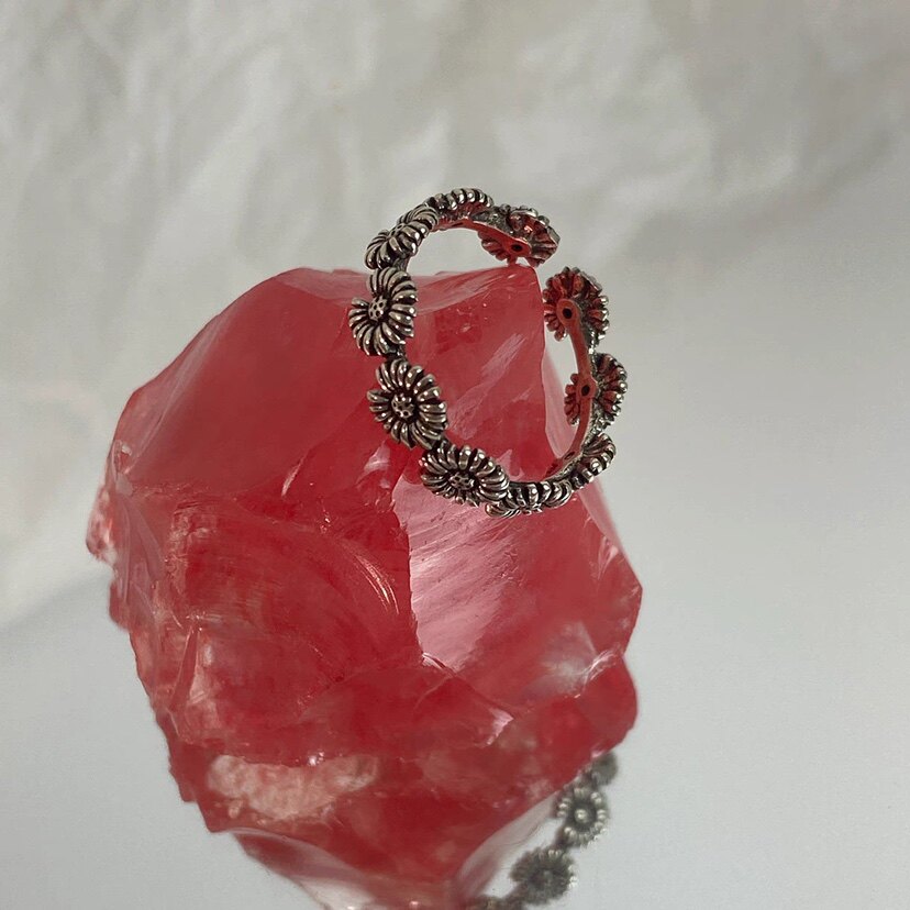 ins戒指风格小雏菊拼接精致气质