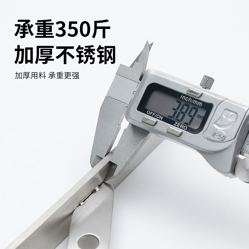 不锈钢三角支架墙上托架承重墙壁固定直角铁隔板支撑三脚架置物架