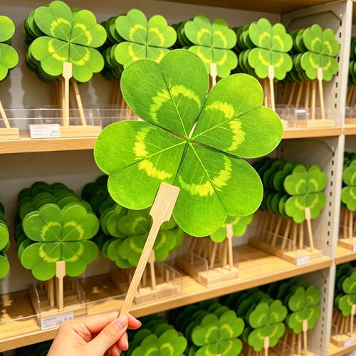 四叶草扇子清凉蒲扇纳凉随身手摇扇便携家用商用批发驱蚊团扇
