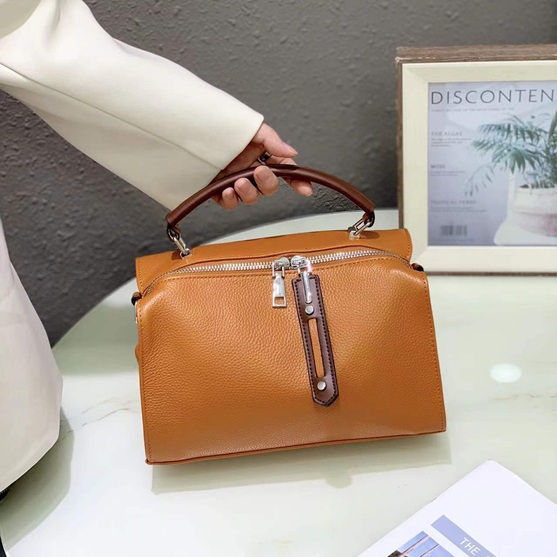 波士顿枕头包2022新款真皮女包大容量软皮手提包高级感单肩斜挎包