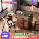 木小咖 茶语可伸缩阳台茶车小型实木茶桌功夫茶家用可移动茶台