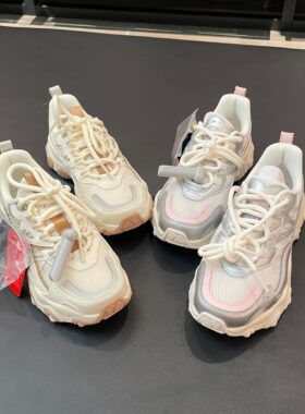 李宁女子猫爪秋冬增高休闲老爹鞋