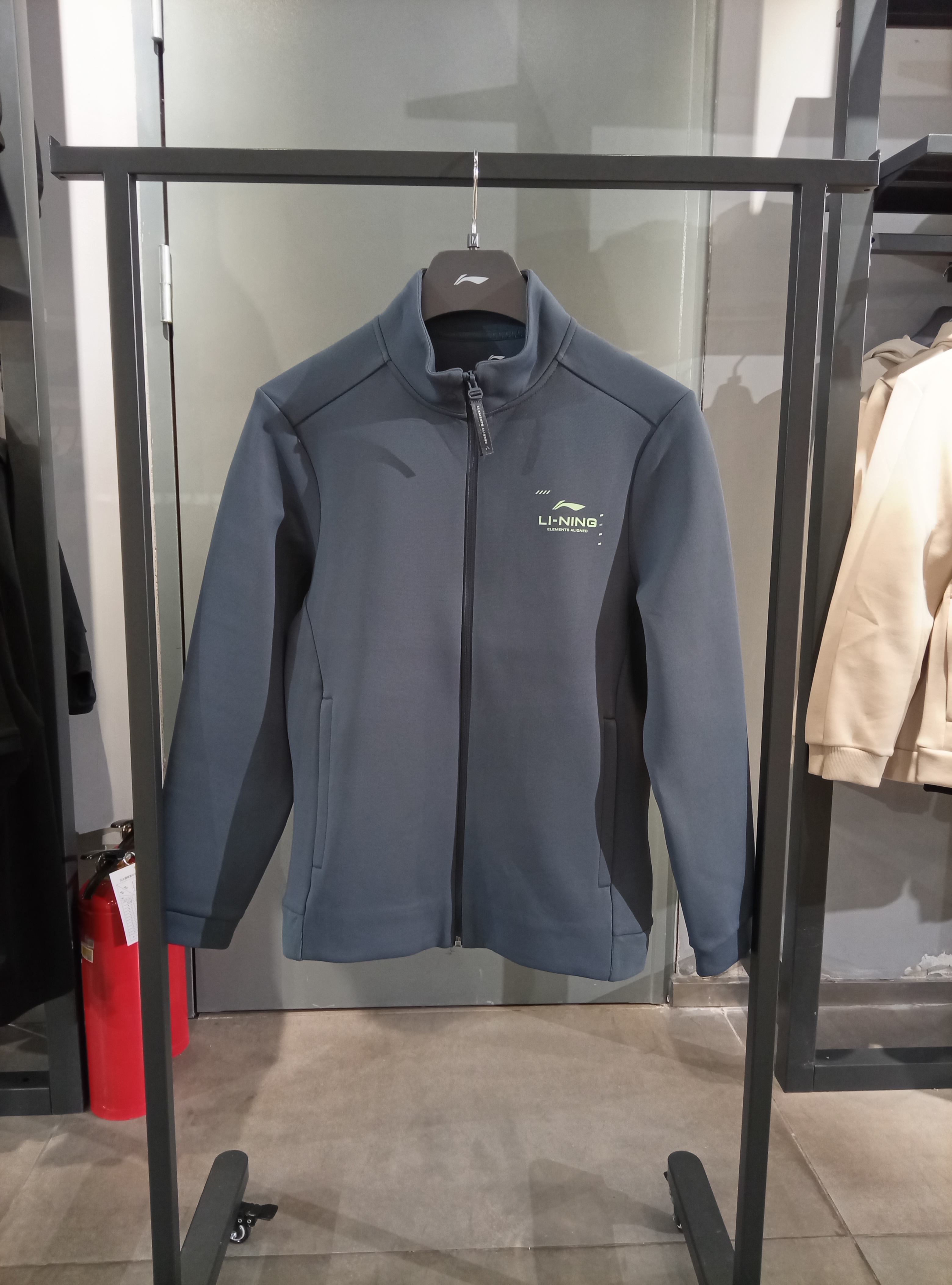 李宁男健身立领开衫休闲运动卫衣