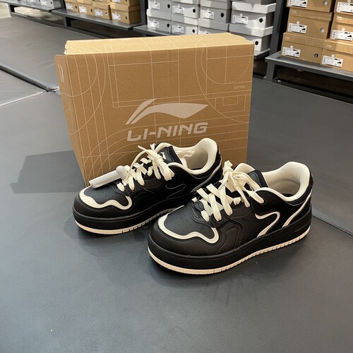 李宁女奶酪厚底增高休闲休闲鞋