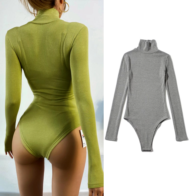 连档加绒女辣妹风长袖连体衣