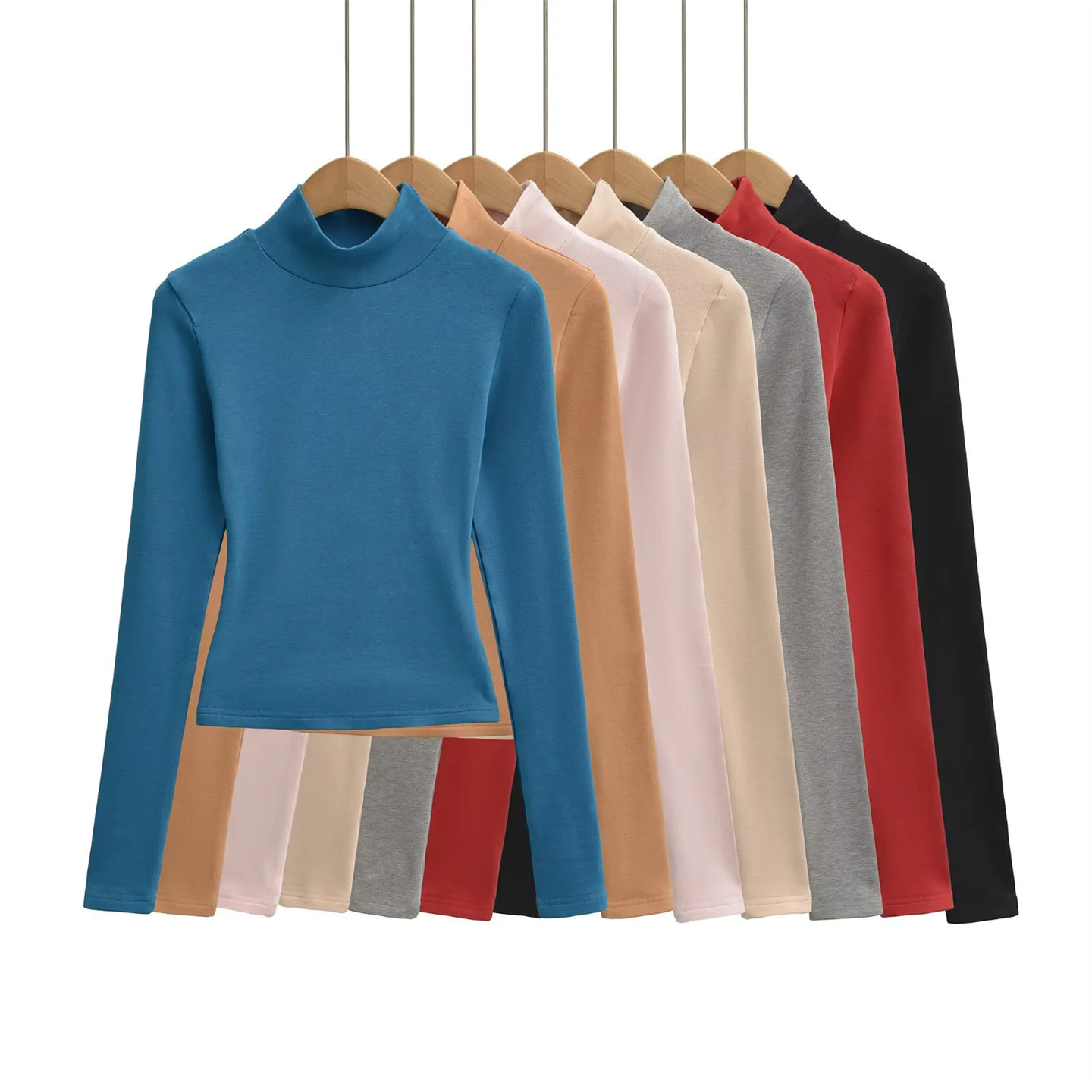 辣妹绑带大露背加绒打底衫女秋冬季高领紧身性感长袖t恤短款上衣