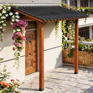 露台庭院防晒斜面挡雨棚遮阳棚户外防雨屋檐家用汽车停车棚子室外