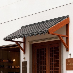 网红户外法式大门口门市遮雨棚遮阳篷门头挡雨板雨搭屋檐下延伸板