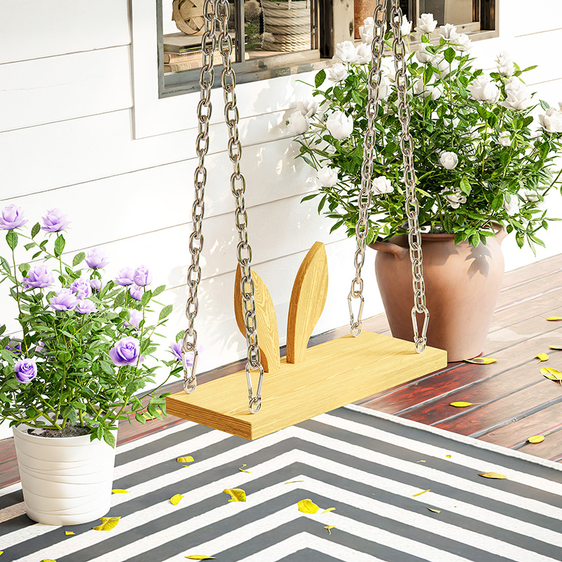 实木荡秋千坐板室内门框儿童单人户外庭院阳台吊椅简易防腐木田园