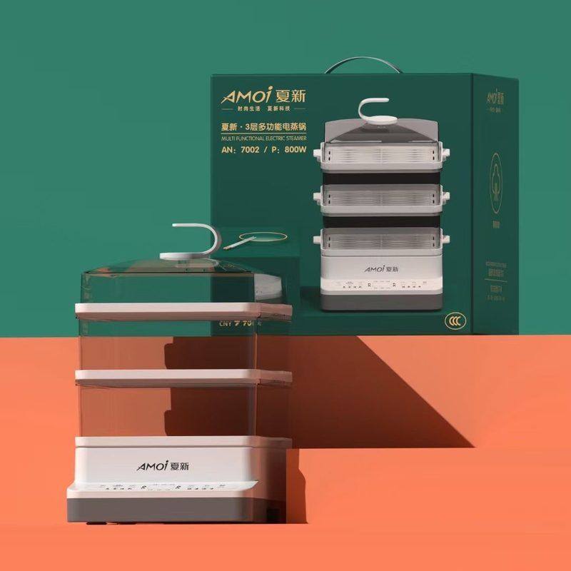 厦新7002多层电蒸锅智能预约透视三层电蒸箱大容量包子料理蒸食锅,厨房电器,电蒸锅/台式电蒸箱/肠粉机,淘宝优惠券,粉丝福利购,淘宝优惠卷