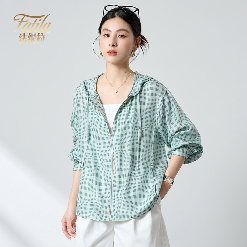 时尚休闲真丝短款外套女长袖春夏