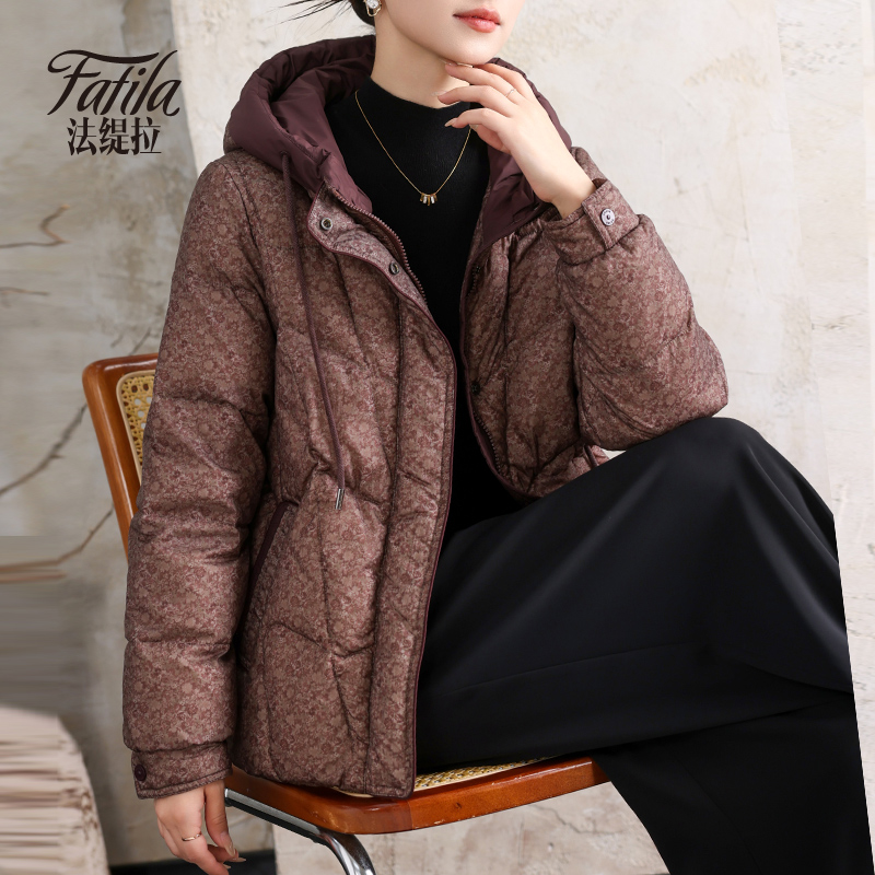 连帽轻薄羽绒服女短款冬装新款