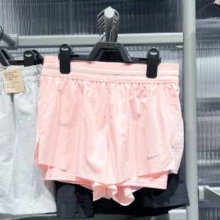 耐克短裤女2025夏季新款运动速干二合一透气短裤五分裤HJ5377-607