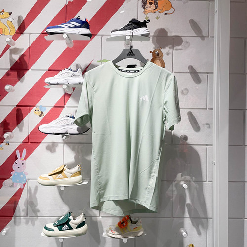 阿迪达斯男装2024夏新款健身训练透气运动休闲速干短袖T恤 IN1504