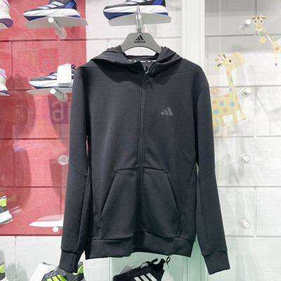 Adidas阿迪达斯男子2024冬新款太空棉运动训练连帽夹克外套IY1131