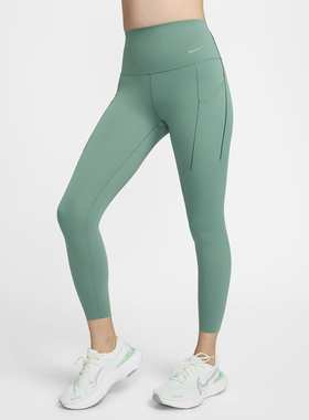 耐克女装2024春夏新款速干高腰九分紧身裤运动健身长裤DQ5898-362