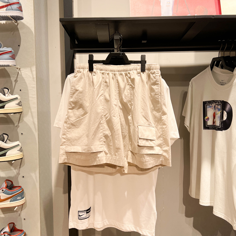 NIKE耐克男裤2024夏季新款五分裤休闲运动宽松营地短裤FN3217-104