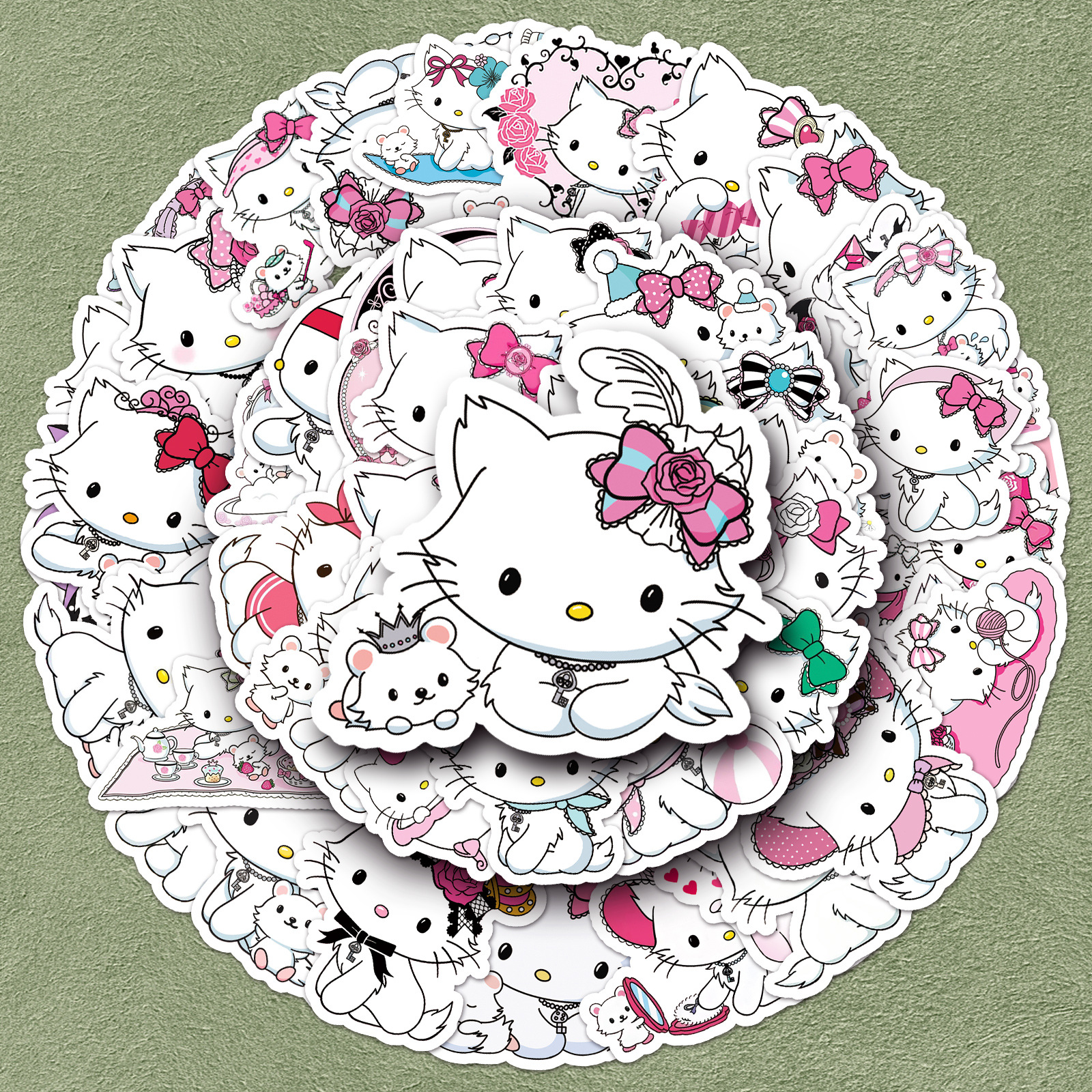 50张三丽鸥俏咪贴纸charmmy kitty可爱手账手机壳文具diy贴纸