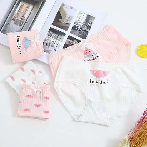 日系甜美夏季清新西瓜印花内裤