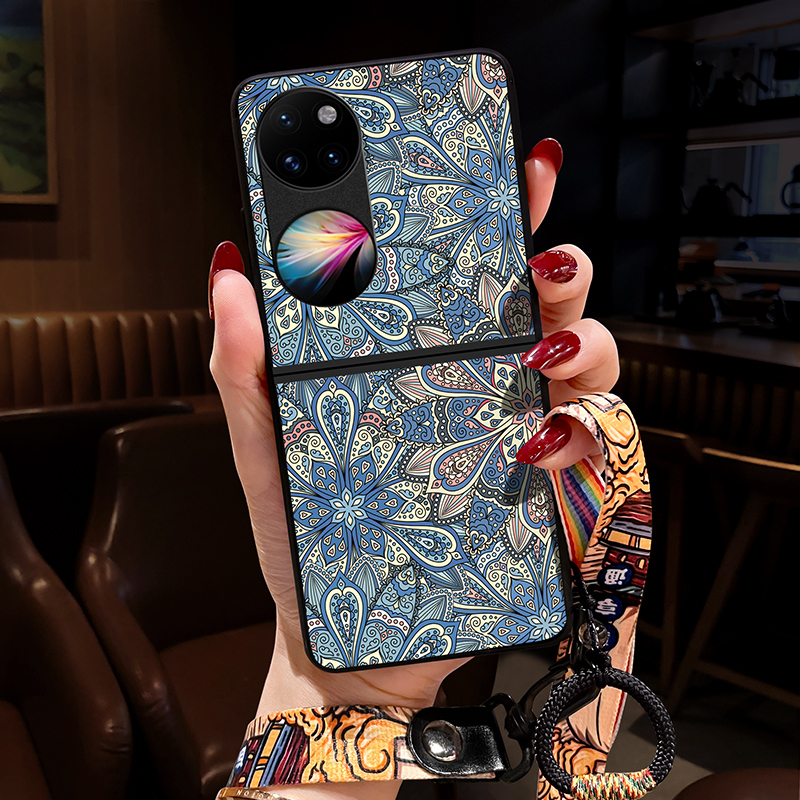 适用华为P50Pocket手机壳民族风