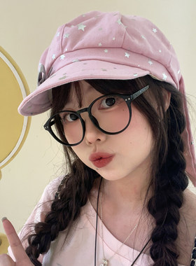可拆卸耳朵烫银星星蝴蝶结兔子