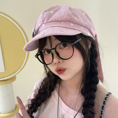 可拆卸耳朵烫银星星蝴蝶结兔子