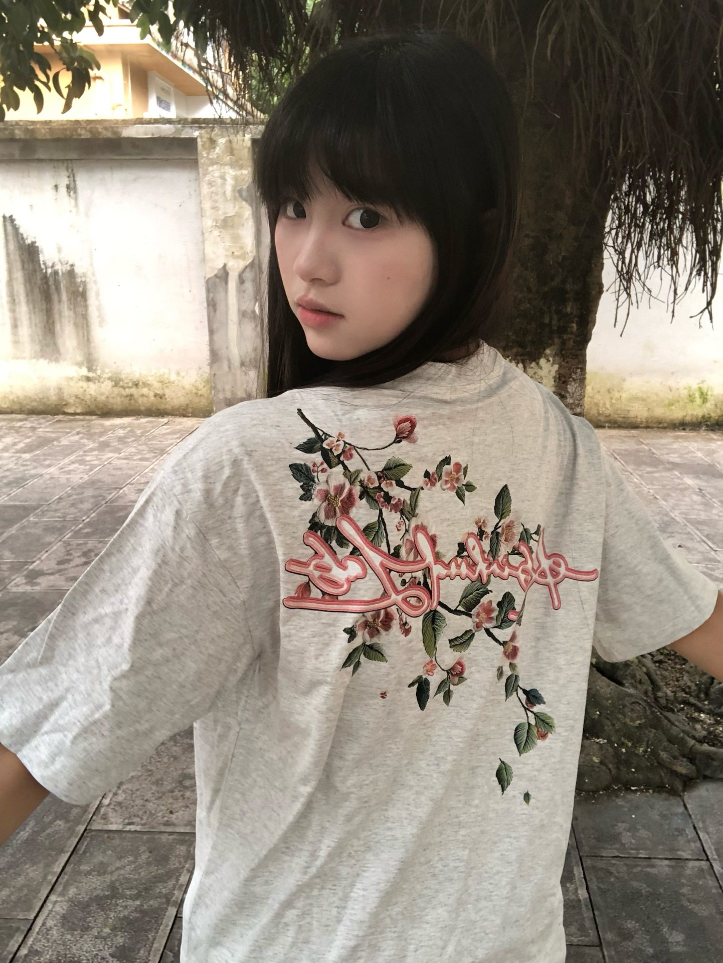 上优美式复古风花卉印花短袖T恤女2026新款宽松百搭潮牌上衣学生
