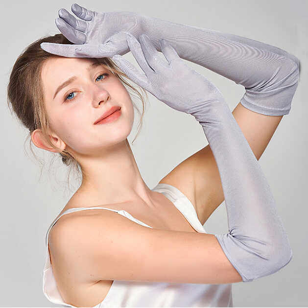 桑蚕丝防晒袖套女真丝夏季纯色手套全指开车遮阳长款遮阳护臂女,服饰配件/皮带/帽子/围巾,防晒袖套,淘宝优惠券,粉丝福利购,淘宝优惠卷