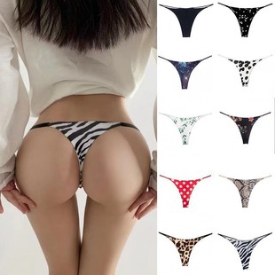 棉质内内ts简约性感jkfgirl双层 斑马豹纹T裤 蛇纹内裤 蛇皮丁字裤