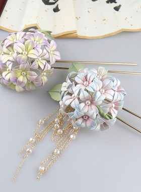 手工diy绣球花缠花材料包
