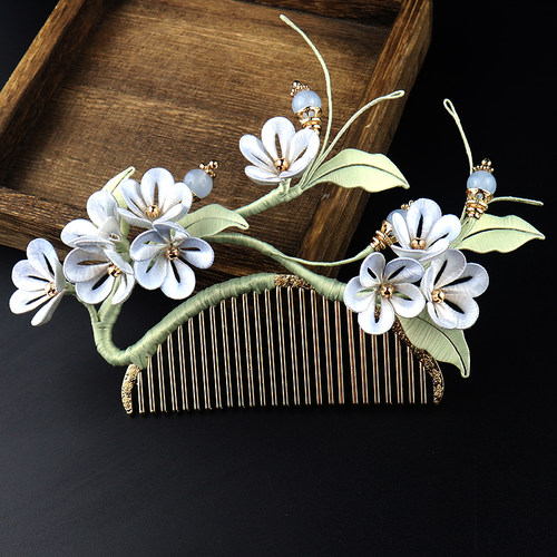 手工diy缠花花楹发梳缠花材料包