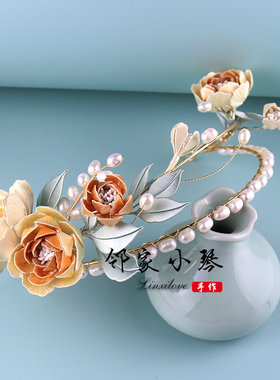 手工diy玫瑰缠花夕瑶牡丹材料包