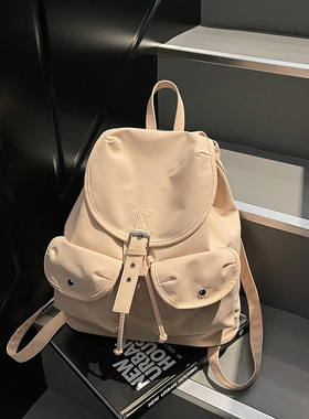 2025新款复古女士新款百搭通勤双肩包小休闲背包众学院书包旅行包