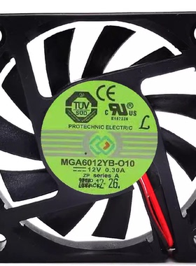 MGA6012YB-O10 台湾永立 12V 0.30A 6CM6厘米 6010大风量散热风扇