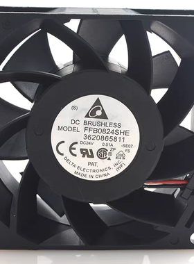 台达FFB0824SHE 24V 0.51A 8038 8CM/厘米大风量双滚珠变频器风扇