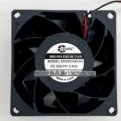 全新 SXD8038B24H 8038 24V 0.45A 8CM厘米 电焊机变频器散热风扇