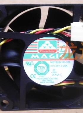 MAGIC MGT6024YB-O25 6025 24V 0.2A 6CM 变频器 散热 风扇