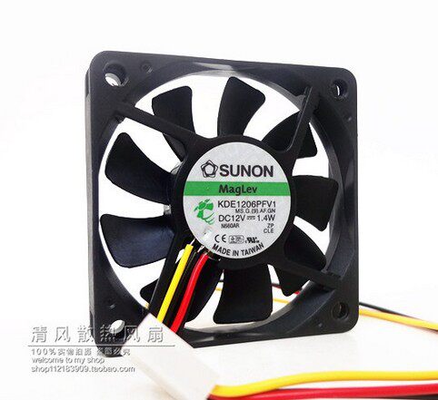SUNON 建准 6010 12V 1.4W 6CM 超薄 静音 CPU 风扇 KDE1206PFV1