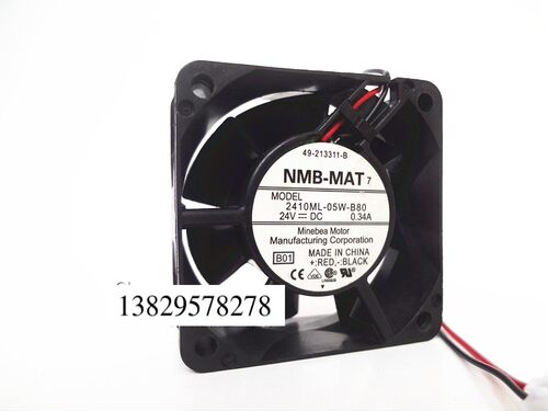 NMB 2410ML-05W-B80 6025 24V 0.34A 6CM/厘米 大风量 变频器风扇