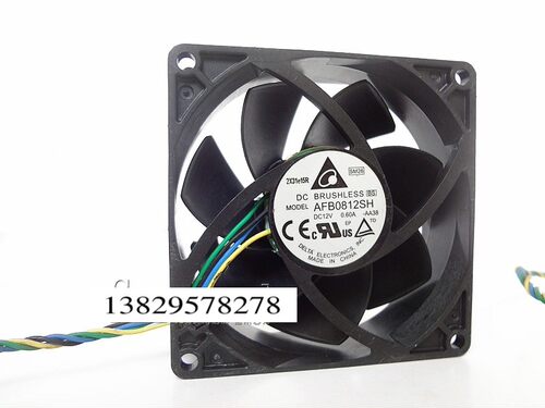 台达 8025 12V 0.6A AFB0812SH 8CM/厘米 4线温控 电脑 机箱风扇