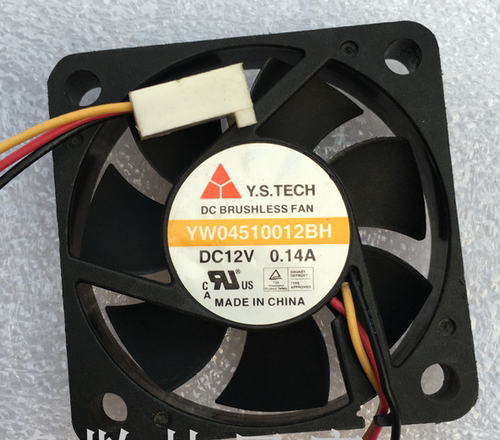 原装Y.S.TECH元山 4.5cm 12V 0.14A YW04510012BH双滚珠散热风扇